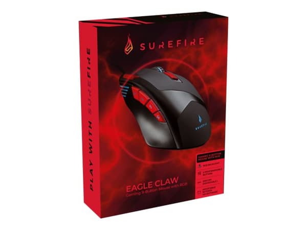 Verbatim SureFire Eagle Claw - Mus - högerhänt - optisk - 9 knappar - kabelansluten