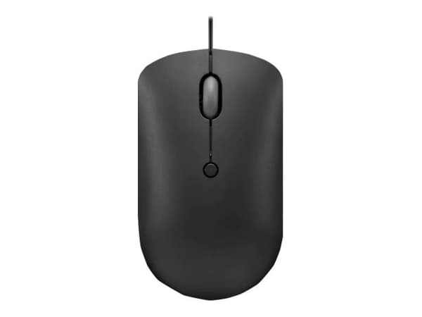 Lenovo 400 - Mus - kompakt - optisk - 4 knappar - kabelansluten - korpsvart - detaljhandel