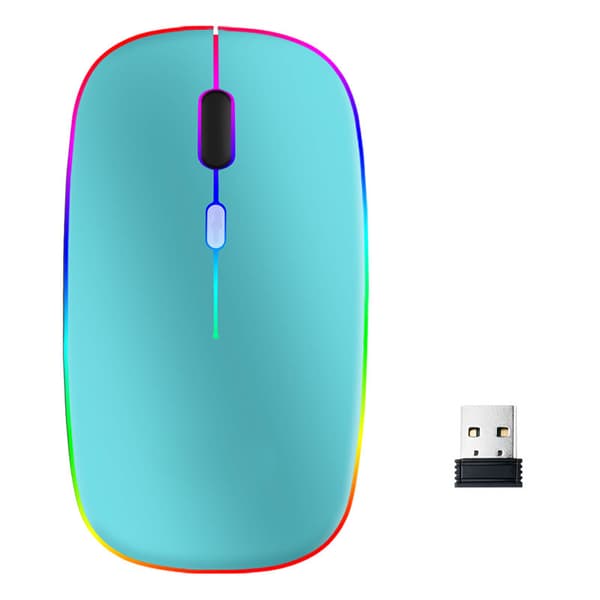 INF Trådløs Bluetooth-mus USB-opladning med farverig baggrundsbelysning