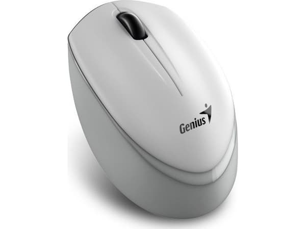 Genius Mouse Genius Mouse NX-7009, 1200DPI, 2,4 [GHz], optisk, 3 klasse, trådløs, hvit og grå, 1 stk AA, Blue-Eye sensor, symmetrisk