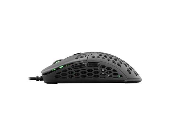 White Shark ?SHARK Naginata, Ambidextrous, Optisk, USB Type-A, 16000 DPI, Svart