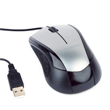 GEMBIRD MUS-3B-02-BG optical mouse 1000DPI USB Black space grey