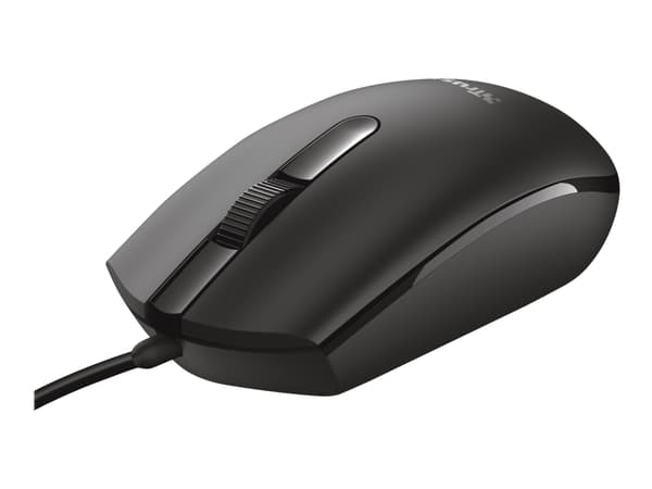 Trust TM-101 - Mus - høyre- og venstrehåndet - optisk - 3 knapper - kablet - USB - svart
