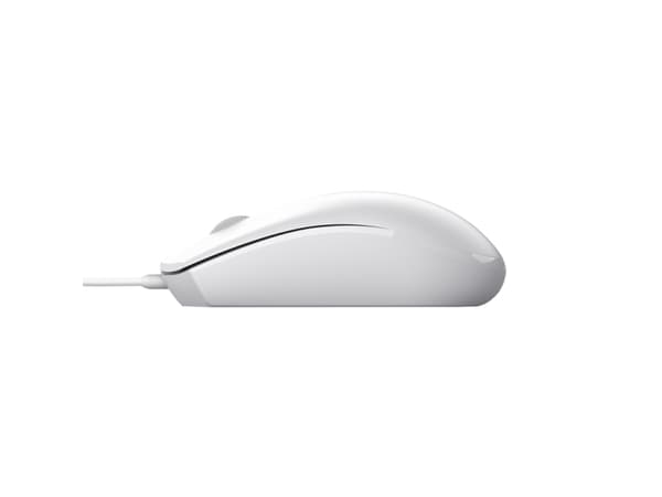 Trust TM-101W - Mus - höger- och vänsterhänta - optisk - 3 knappar - kabelansluten - USB - vit