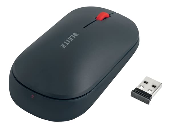 Leitz Cosy SureTrack - Mus - höger- och vänsterhänta - 3 knappar - trådlös - 2.4 GHz, Bluetooth 3.0, Bluetooth 5.0 LE - trådlös USB-mottagare