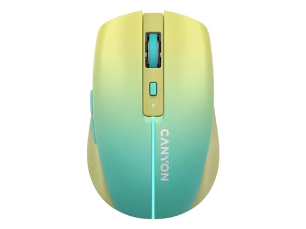 Canyon CNS-CMSW44UA, oikeakätinen, optinen, langaton RF + Bluetooth, 1600 dpi, sininen, keltainen
