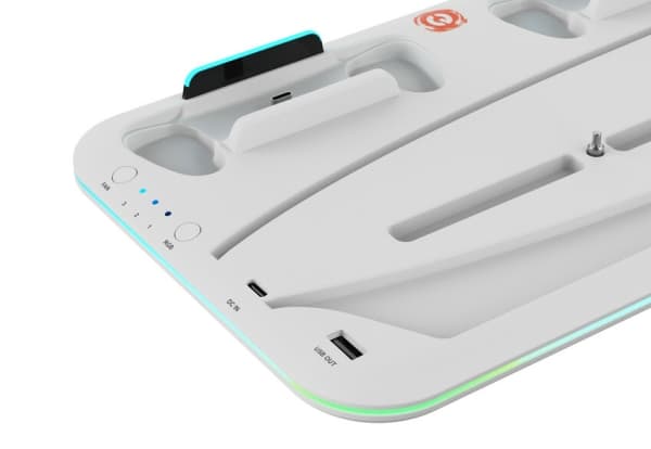 Canyon CS-5, PS5 Charger stand, with RGB light, 315*185*28mm, with 23CM+0.5cm cable, 47510g, White