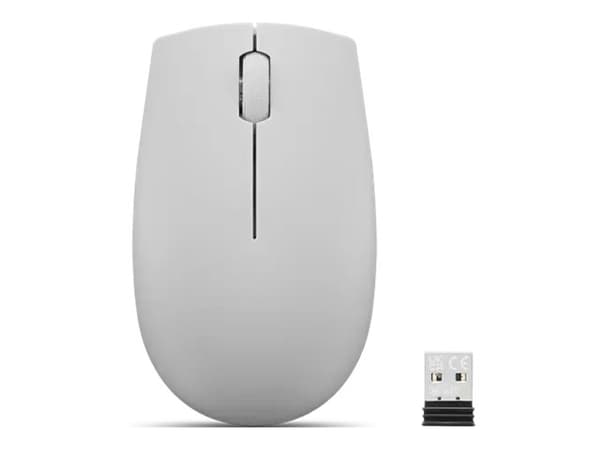 Lenovo 300 Wireless Compact - Hiiri - akulla - optinen - 3 painiketta - langaton - 2,4 GHz - langaton vastaanotin (USB) - napaharmaa - läpipainopakka
