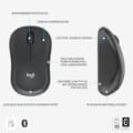 Miniatyrbillede 5 af 6: Logitech M240 til virksomheder - Mus - højre- og venstrehåndet - optisk - 3 knapper - trådløs - Bluetooth - Logitech Logi Bolt USB-modtager - Grafit (