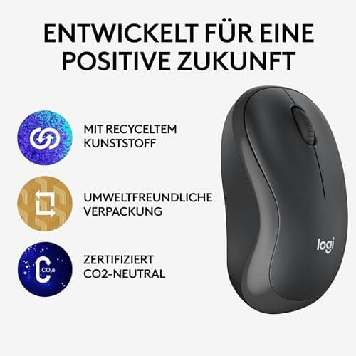 Logitech M240 til virksomheder - Mus - højre- og venstrehåndet - optisk - 3 knapper - trådløs - Bluetooth - Logitech Logi Bolt USB-modtager - Grafit (