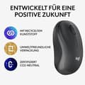 Miniatyrbillede 6 af 6: Logitech M240 til virksomheder - Mus - højre- og venstrehåndet - optisk - 3 knapper - trådløs - Bluetooth - Logitech Logi Bolt USB-modtager - Grafit (