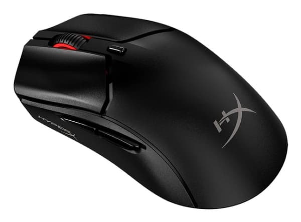 HyperX Pulsefire Haste 2 Mini - Mus - optisk - 6 knappar - trådlös, kabelansluten - 2.4 GHz, Bluetooth 5.1 - svart