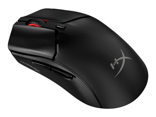 HyperX Pulsefire Haste 2 Mini - Mus - optisk - 6 knappar - trådlös, kabelansluten - 2.4 GHz, Bluetooth 5.1 - svart Svart