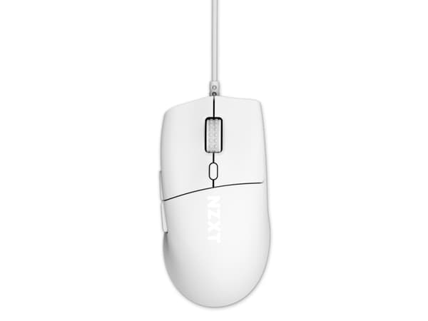NZXT Lift 2 Ergo - Mus - ergonomisk - högerhänt - optisk - 6 knappar - kabelansluten - USB 2.0 - matt vit