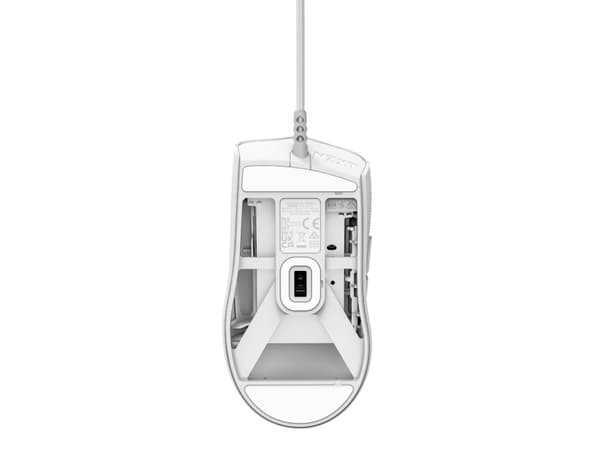 NZXT Lift 2 Ergo - Mus - ergonomisk - högerhänt - optisk - 6 knappar - kabelansluten - USB 2.0 - matt vit