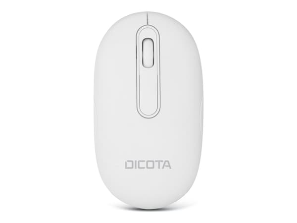 DICOTA DESKTOP - Mus - höger- och vänsterhänta - optisk - 3 knappar - trådlös - 2.4 GHz, Bluetooth - trådlös USB-mottagare - vit Vit