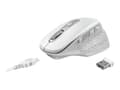 Miniatyrbilde 4 av 5: Trust Ozaa - Mus - compact, multi-device - høyrehendt - optisk - 6 knapper - trådløs - 2.4 GHz, Bluetooth - USB trådløs mottaker - hvit