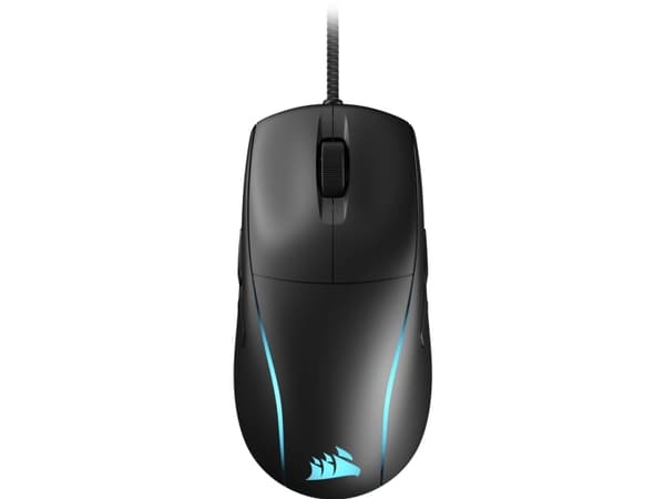 CORSAIR M75 - Mus - låg vikt, RGB - höger- och vänsterhänta - optisk - 8 knappar - kabelansluten - USB