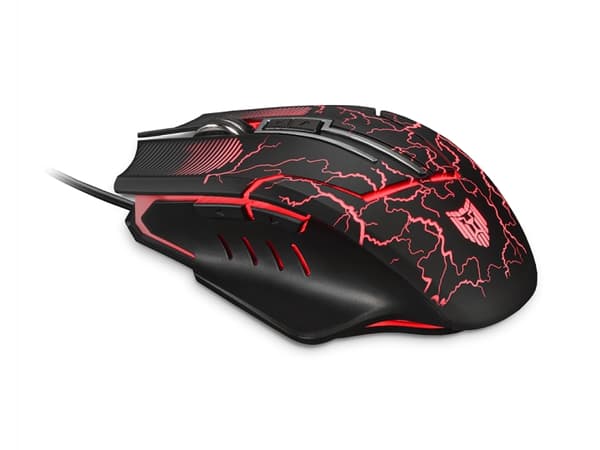 Liocat MX 557C - gamingmus med LED-belysning, sort