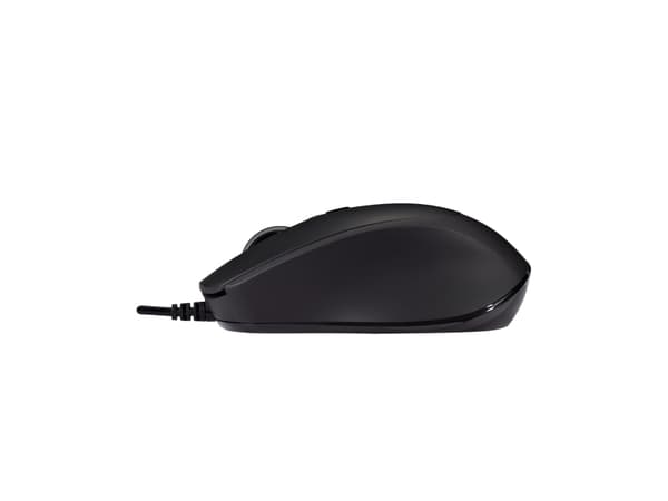 V7 MU350, Ambidextrous, Optisk, USB Type-A, 2500 DPI, Svart
