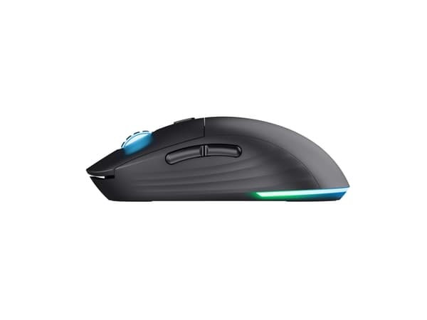 Trust GXT 927 REDEX+ - Mus - högpresterande, justerbar RGB-belysning - högerhänt - laser - 6 knappar - trådlös - 2.4 GHz - trådlös USB-mottagare - sv
