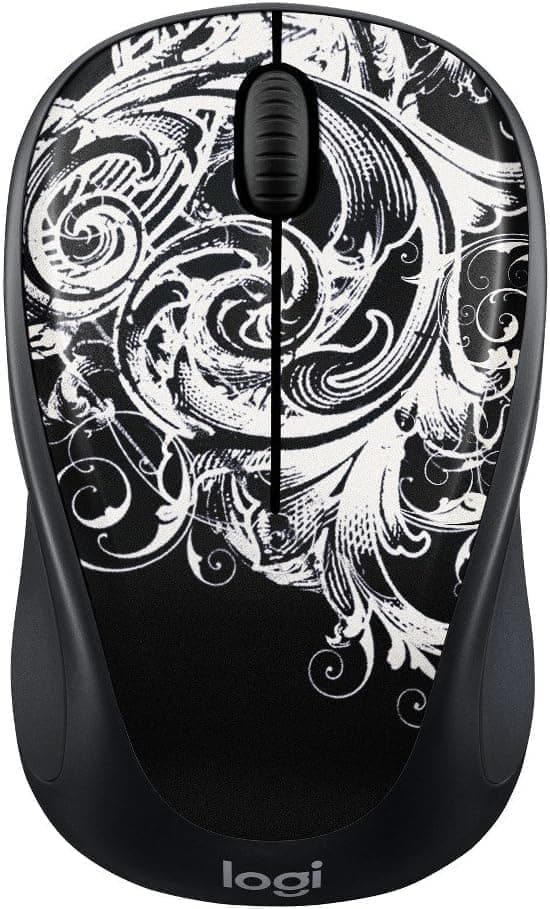 Langaton Logitech M317 -hiiri, 2,4 GHz USB-vastaanottimella, 1000 DPI:n optinen seuranta, 12 kuukauden akku, yhteensopiva PC:n, Macin, kannettavan tie
