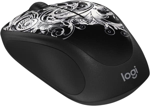 Langaton Logitech M317 -hiiri, 2,4 GHz USB-vastaanottimella, 1000 DPI:n optinen seuranta, 12 kuukauden akku, yhteensopiva PC:n, Macin, kannettavan tie