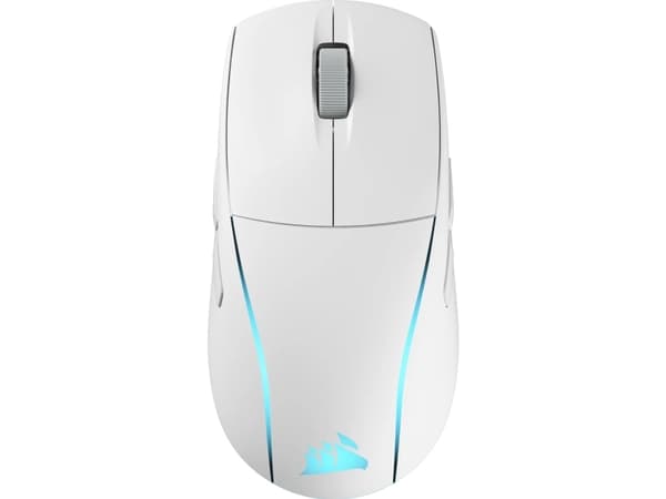 CORSAIR M75 WIRELESS - Mus - låg vikt, RGB - höger- och vänsterhänta - optisk - 5 knappar - trådlös - 2.4 GHz, Bluetooth - USB Slipstream trådlös mot