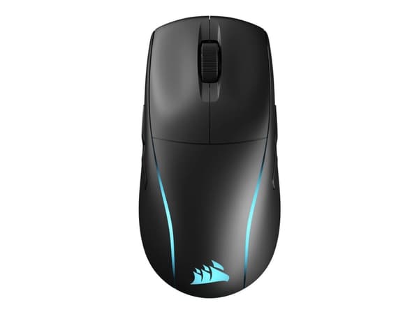 CORSAIR M75 WIRELESS - Mus - låg vikt, RGB - höger- och vänsterhänta - optisk - 5 knappar - trådlös - 2.4 GHz, Bluetooth - USB Slipstream trådlös mot