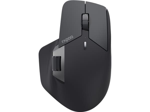 Rapoo MT760L, högerhand, Optisk, Trådlös RF + Bluetooth, 3200 DPI, Svart, Grå Svart, Grå