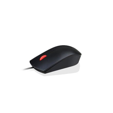 Lenovo Essential USB trådbunden mus, 1600 DPI, 1,8 m, 3 knappar, svart Lenovo | Essential USB-mus | Optisk sensor | trådbunden | Blac