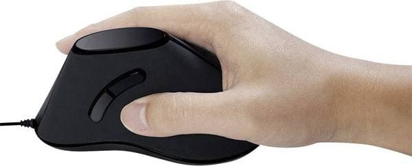 Logilink | Ergonomisk lodret mus | ID0158 | Optisk | Kablet | Sort