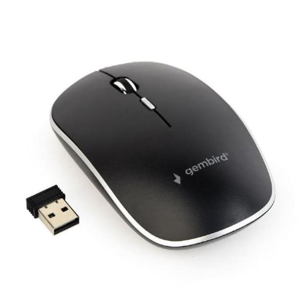 Gembird | Tyst trådlös optisk mus | MUSW-4BS-01 | Optisk mus | USB | Svart Svart