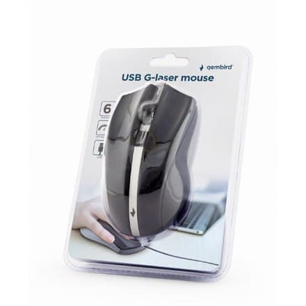 G-laser mus Gembird MUS-GU-02 Kabelført USB Sort
