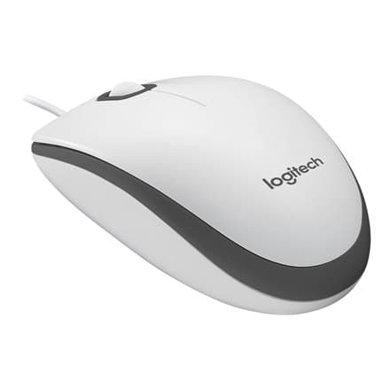 Logitech M100 hiiri valkoinen, USB-A, langallinen
