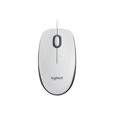 Logitech M100 hiiri valkoinen, USB-A, langallinen