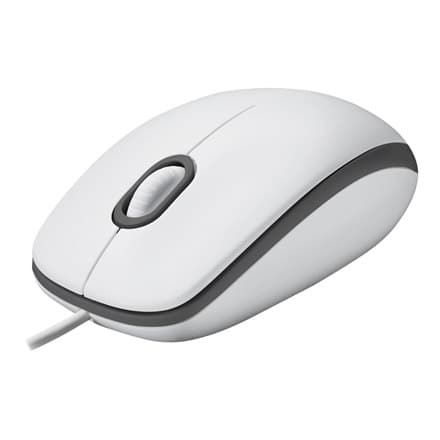 Logitech M100 hiiri valkoinen, USB-A, langallinen Valkoinen
