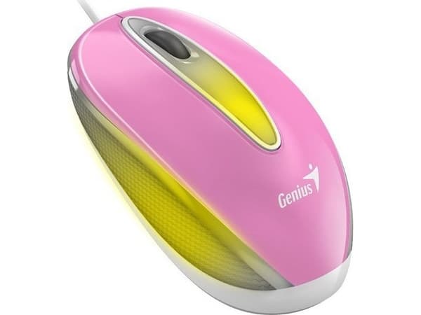 Genius Genius Hiiri DX-Mini, 1000DPI, optinen, 3cl, langallinen USB, vaaleanpunainen, klassinen, RGB-taustavalaistu