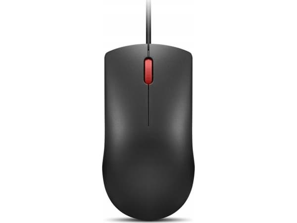 Lenovo 120 - Mus - optisk LED - 3 knappar - kabelansluten - USB - svart
