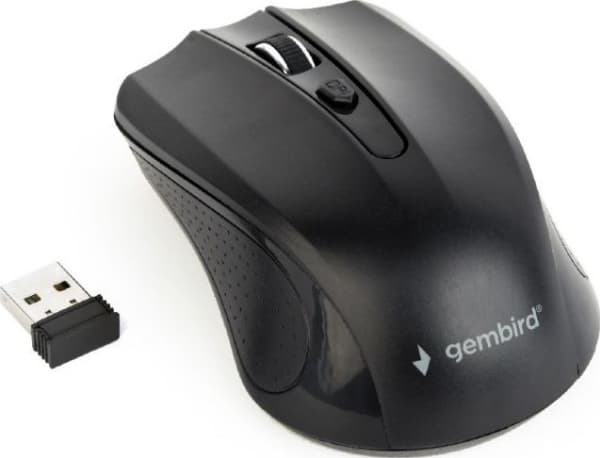 Gembird MUSW-4B-04, Ambidextrous, Optisk, RF Trådlös, 1600 DPI, Svart Svart