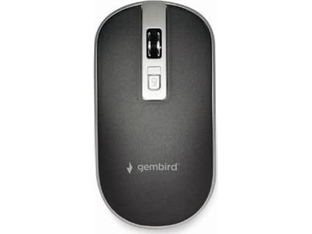 Gembird MUSW-4B-06-BS, Ambidextrous, Optisk, RF Trådlös, 1600 DPI, Blå, Silver