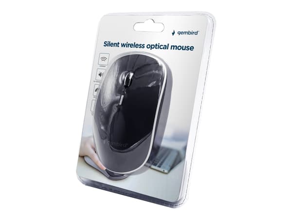 MOUSE USB OPTICAL WRL BLACK SILENT MUSW-4BS-01 GEMBIRD