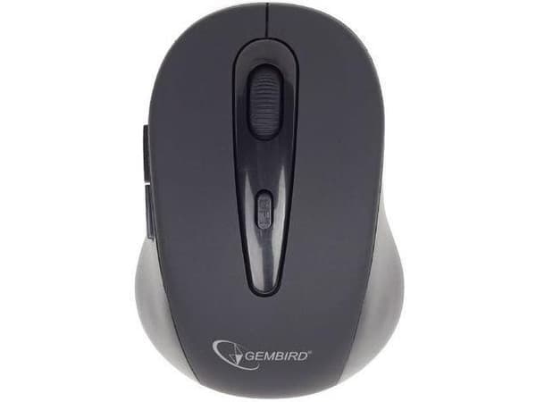 Gembird MUSWB2, Høyre hendt, Optisk, Bluetooth, 1600 DPI, Sort, Grå