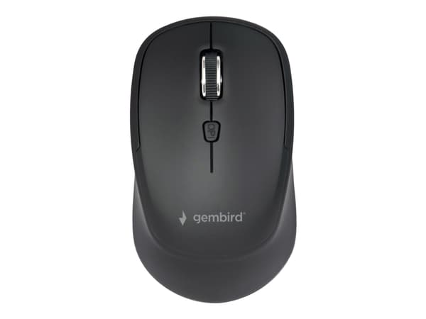 Gembird MUSW-4B-05 - Mus - ergonomisk - optisk - 4 knappar - trådlös - 2.4 GHz - trådlös USB-mottagare - svart - blåsa