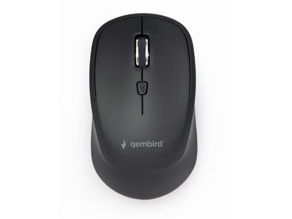 Gembird MUSW-4B-05 - Mus - ergonomisk - optisk - 4 knappar - trådlös - 2.4 GHz - trådlös USB-mottagare - svart - blåsa