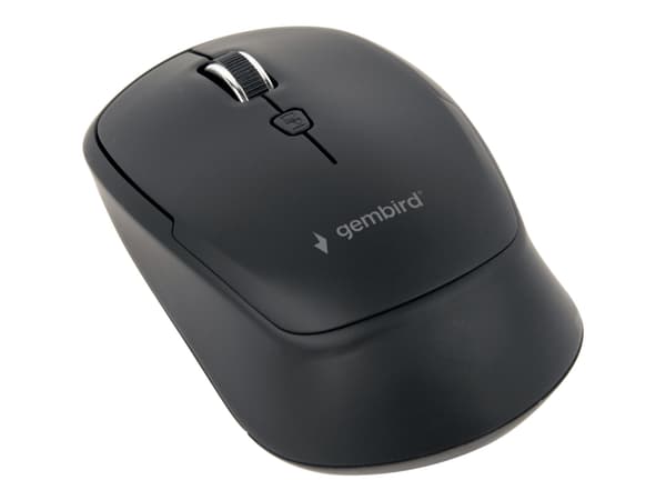 Gembird MUSW-4B-05 - Mus - ergonomisk - optisk - 4 knappar - trådlös - 2.4 GHz - trådlös USB-mottagare - svart - blåsa