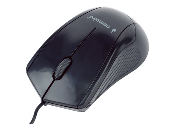Gembird MUS-3B-02, Molempikätinen, Optinen, USB A-tyyppi, 1000 DPI, Musta