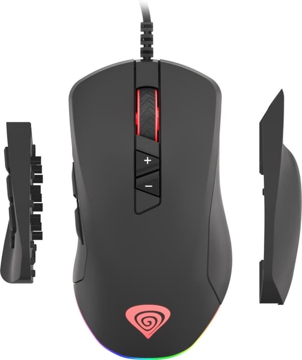 natec Mus dator Genesis Xenon 770 NMG-1473 Optisk 10200 DPI svart - Mus - 10 200 dpi - Optisk
