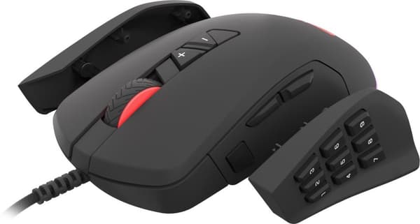 natec Mus dator Genesis Xenon 770 NMG-1473 Optisk 10200 DPI svart - Mus - 10 200 dpi - Optisk Svart