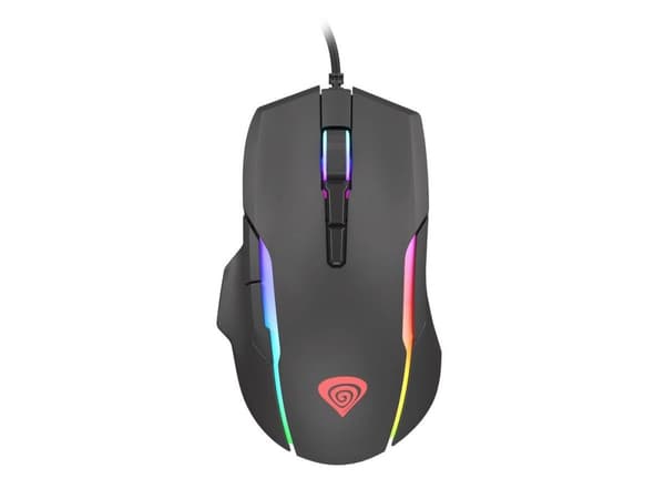 Genesis Xenon 220 – Tyst RGB-spelmus – 6400 DPI – 7 programmerbara knappar